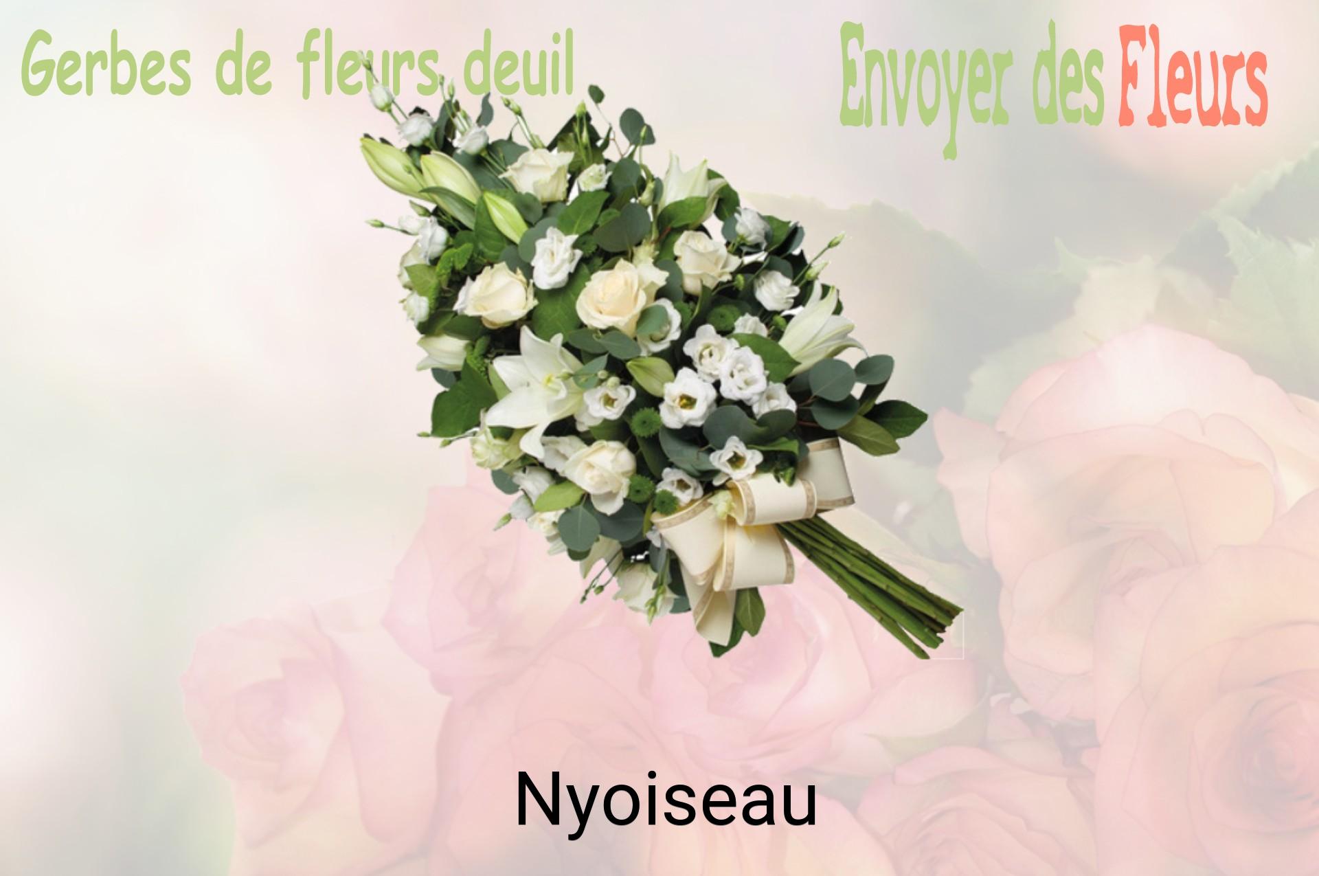 Gerbe de fleurs de deuil livrée à Nyoiseau